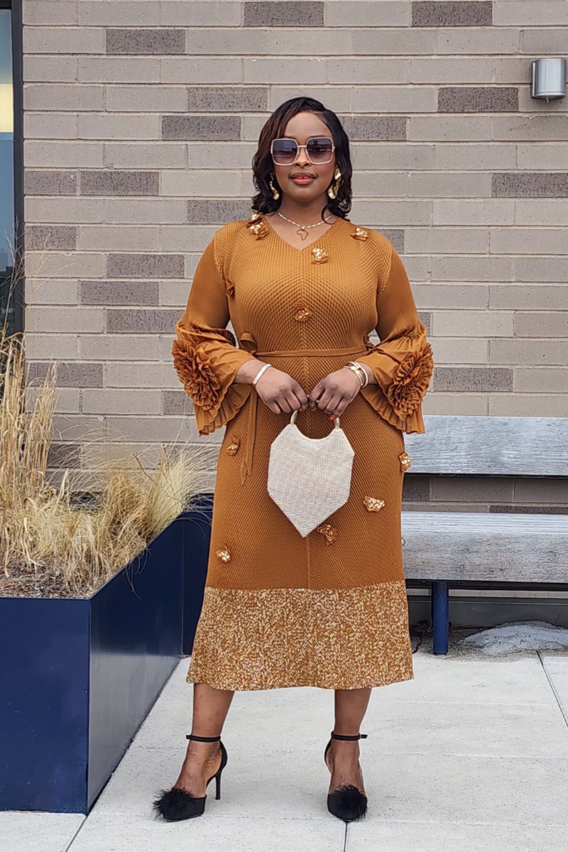 CHARISMA DRESS BROWN