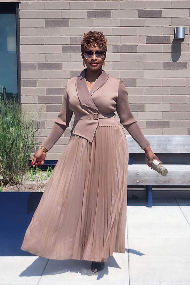 DIVINE FAVOR DRESS/ BROWN