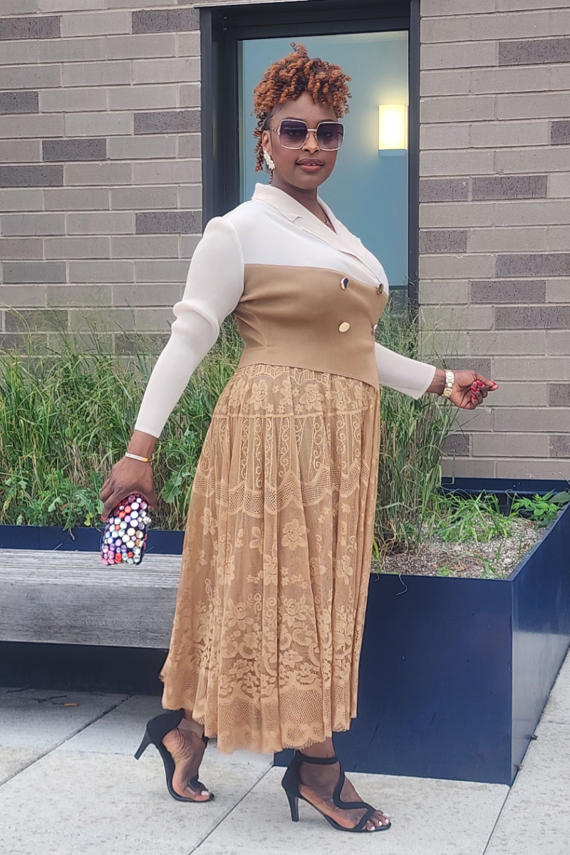 GRACE WALK 1PC DRESS/ COFFEE