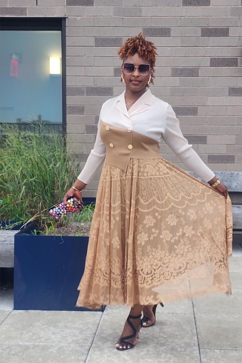 GRACE WALK 1PC DRESS/ COFFEE