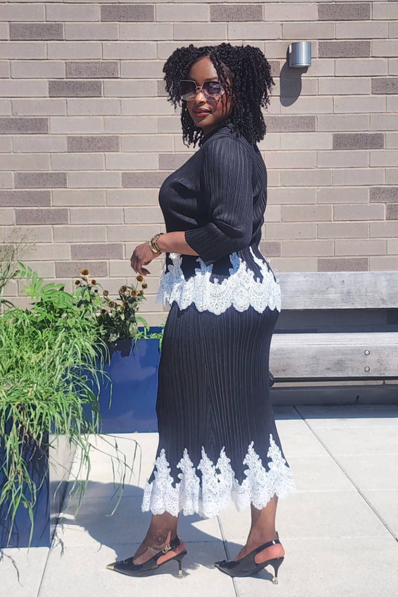JOY 2PC SKIRT SET/ BLACK