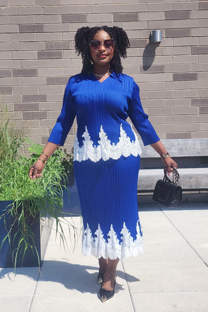 JOY 2PC SKIRT SET/ BLUE
