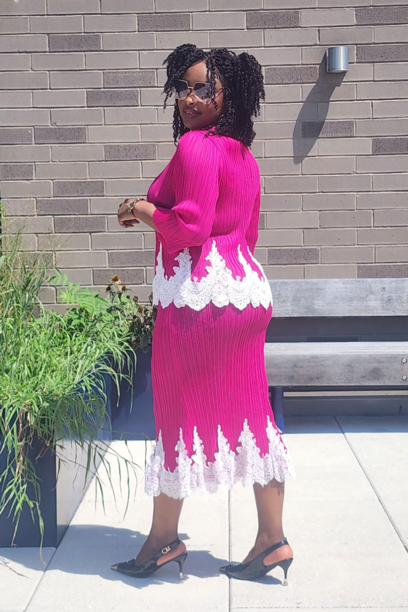 JOY 2PC SKIRT SET/ PINK