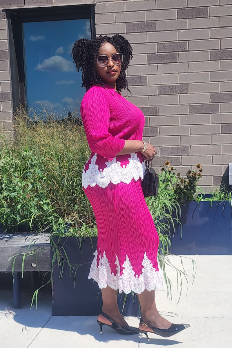 JOY 2PC SKIRT SET/ PINK
