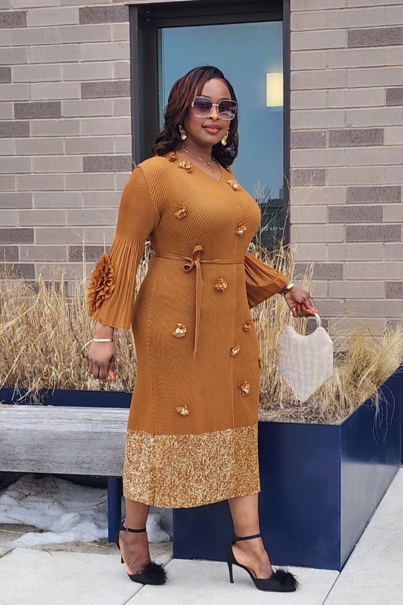 CHARISMA DRESS BROWN