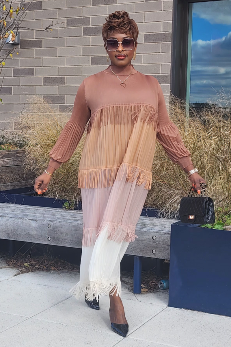 CHARMING DRESS BROWN SHADE