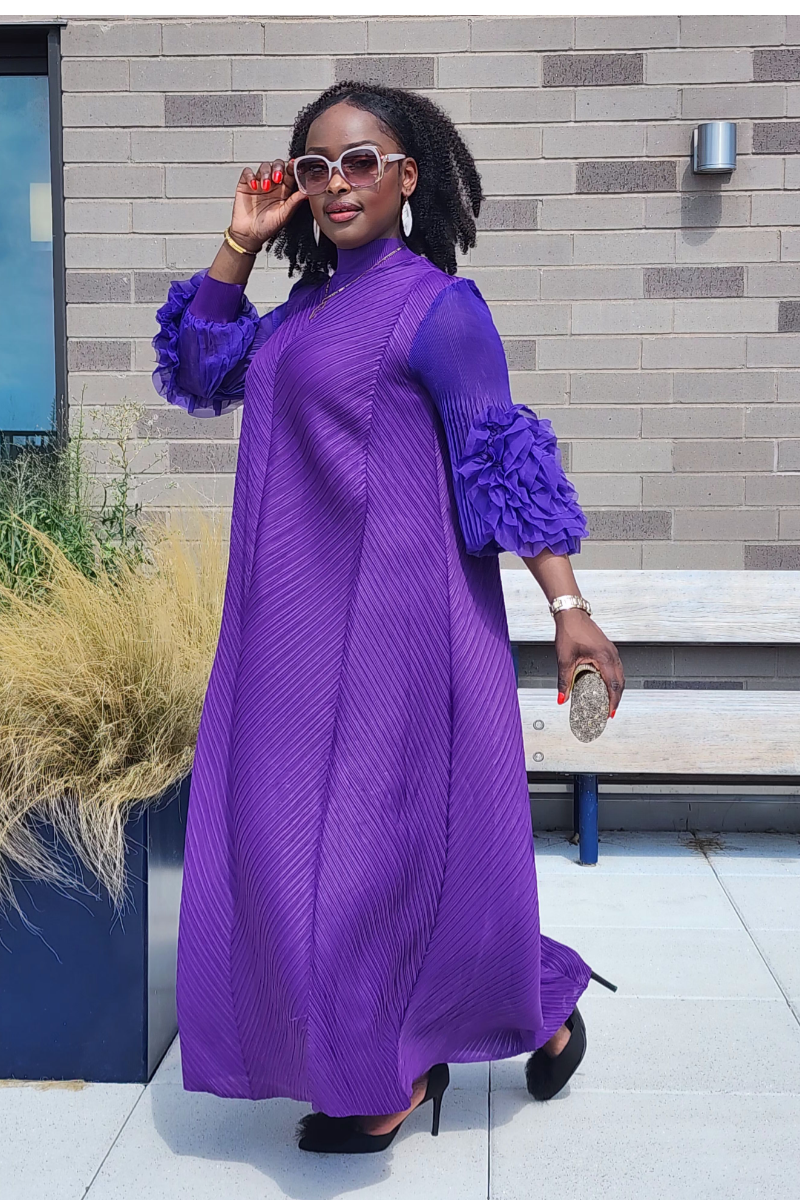 MAJESTY DRESS PURPLE-BLUE