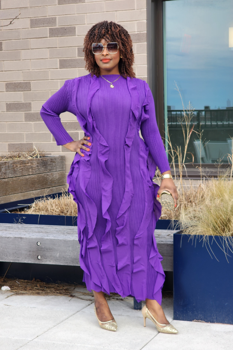 ELEGANCE PARTY DRESS /PURPLE