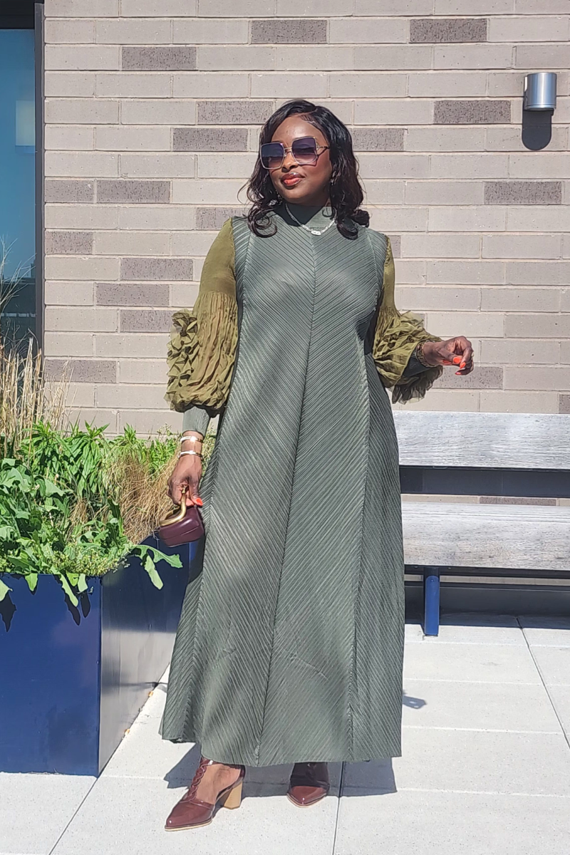 MAJESTY DRESS ARMY GREEN