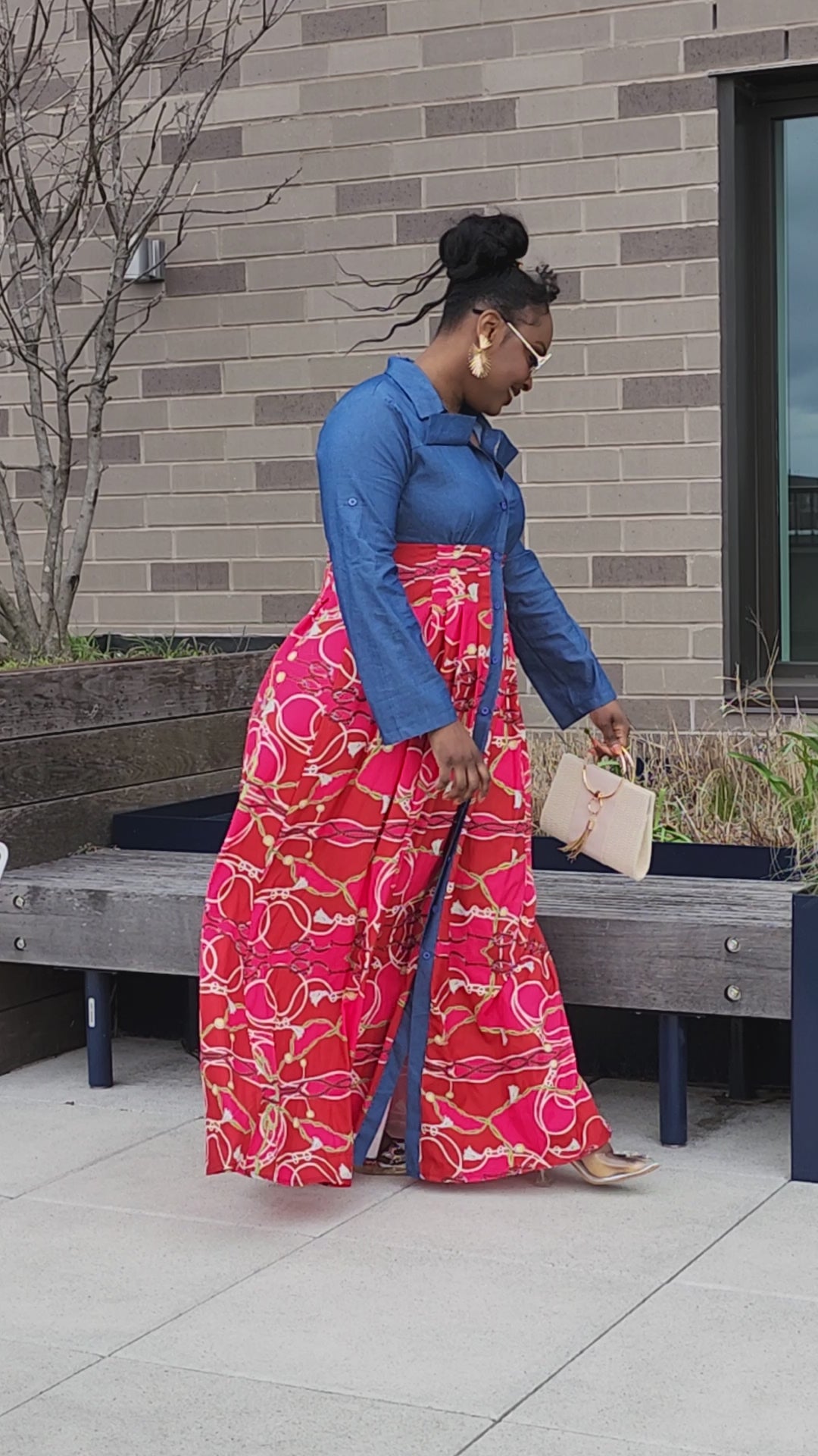 AFRICAN QUEEN MAXI DRESS /RED