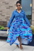 AFRICAN QUEEN MAXI DRESS /BLUE