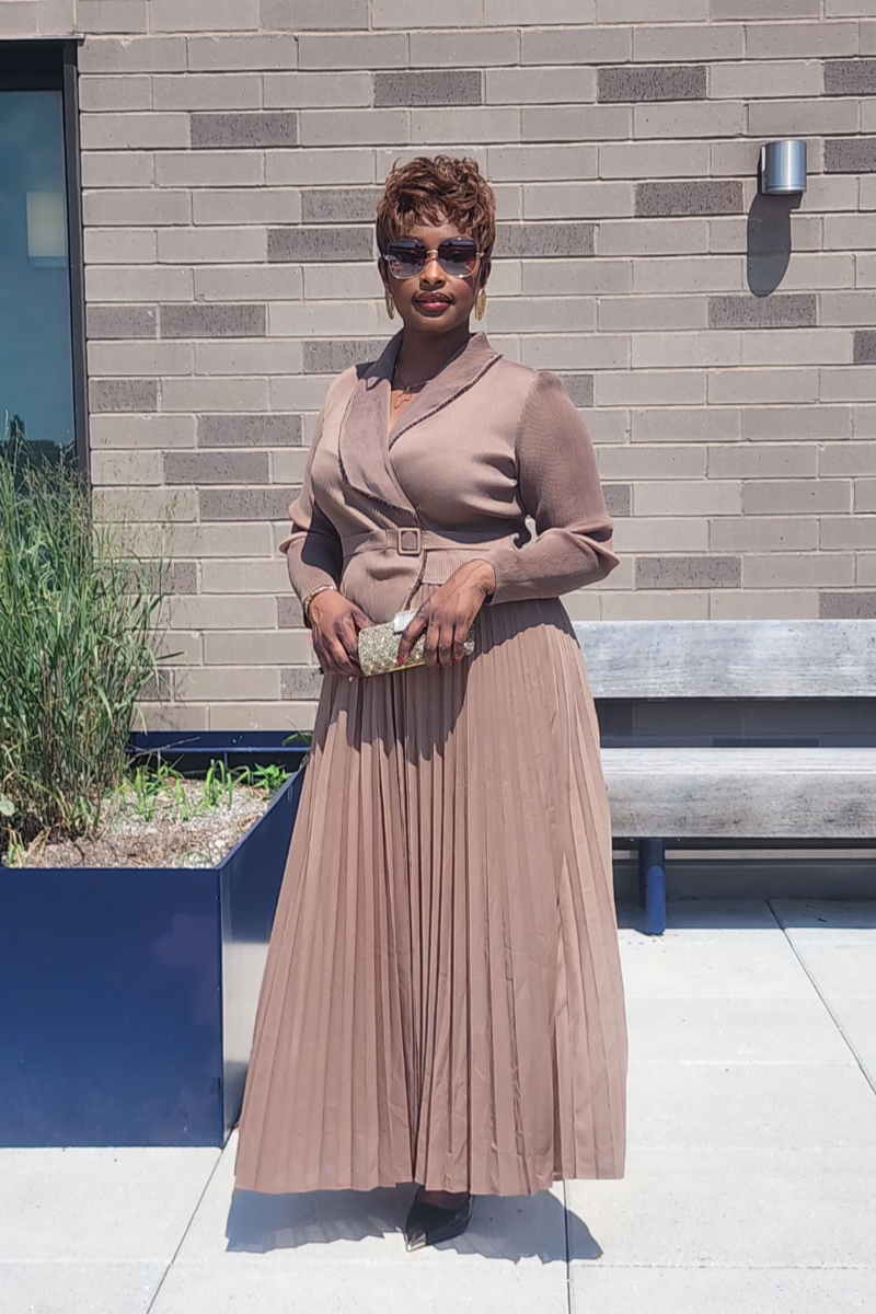 DIVINE FAVOR DRESS/ BROWN
