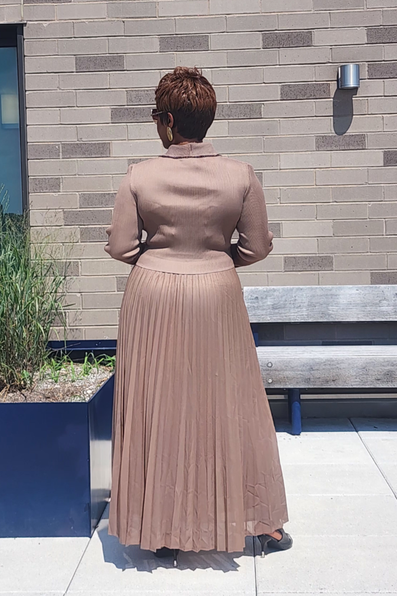DIVINE FAVOR DRESS/ BROWN