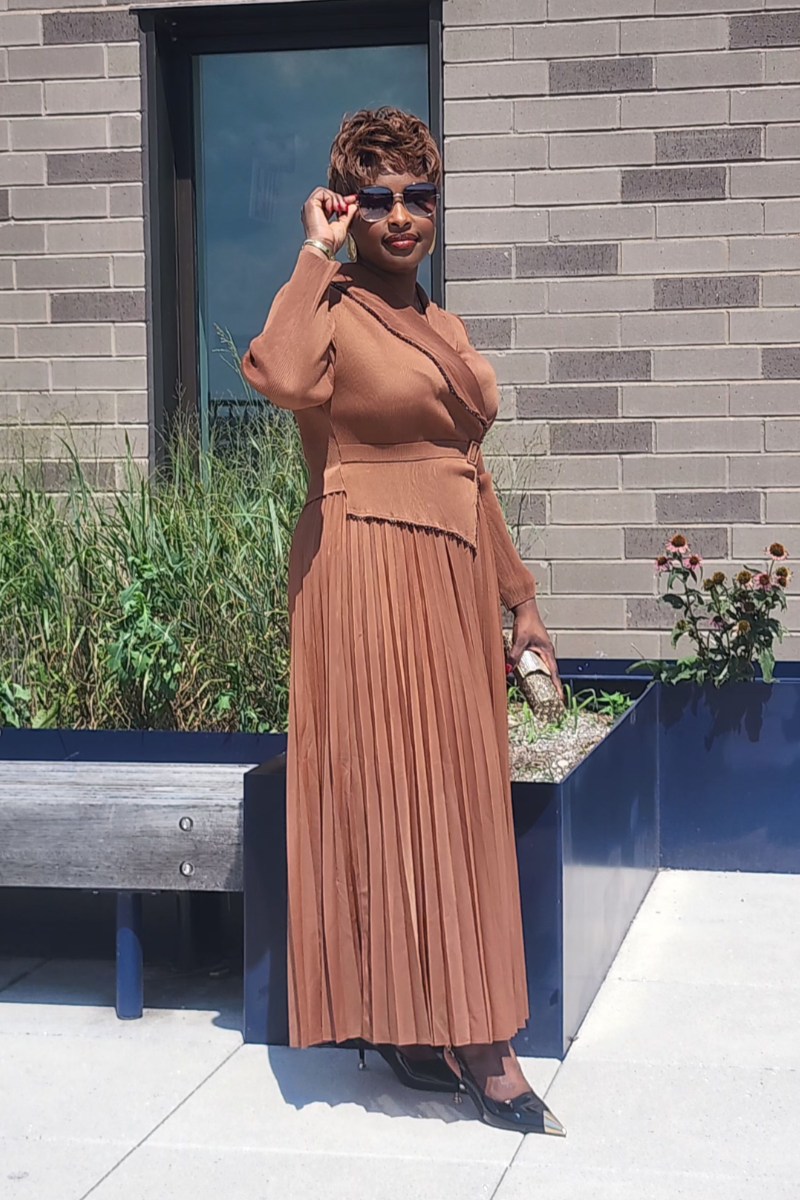 DIVINE FAVOR DRESS/ CARAMEL