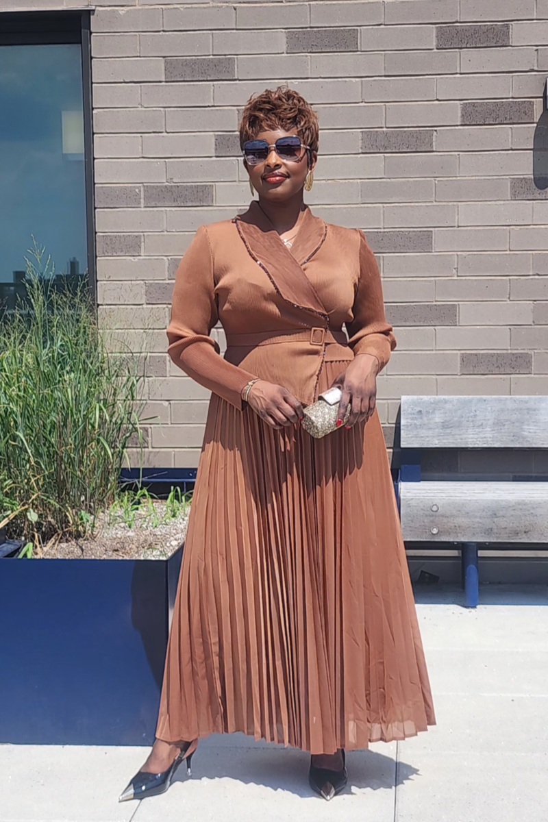 DIVINE FAVOR DRESS/ CARAMEL