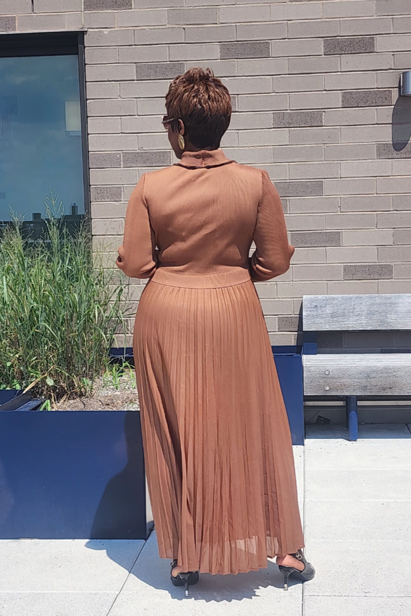 DIVINE FAVOR DRESS/ CARAMEL
