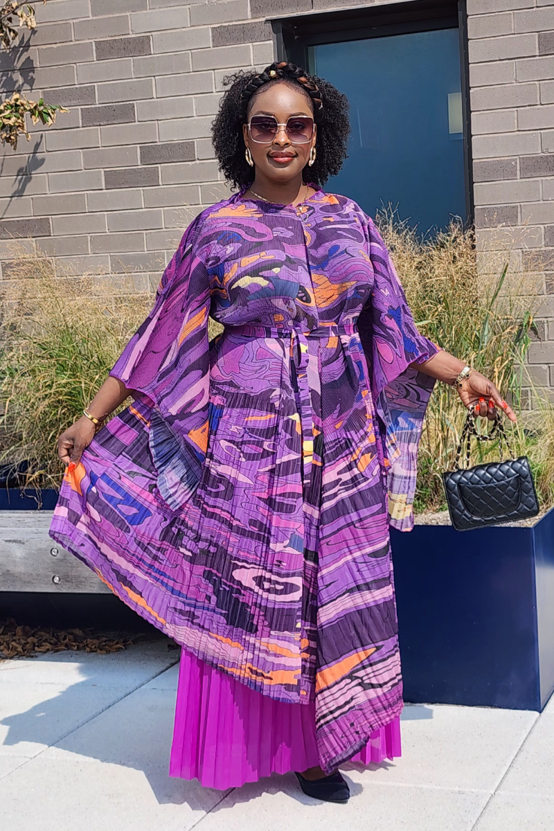 FOLIAGE PANT SET/ PURPLE