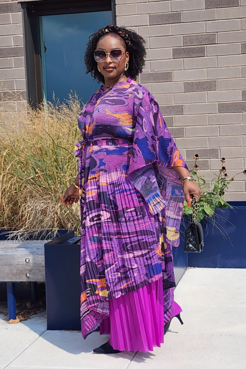 FOLIAGE PANT SET/ PURPLE