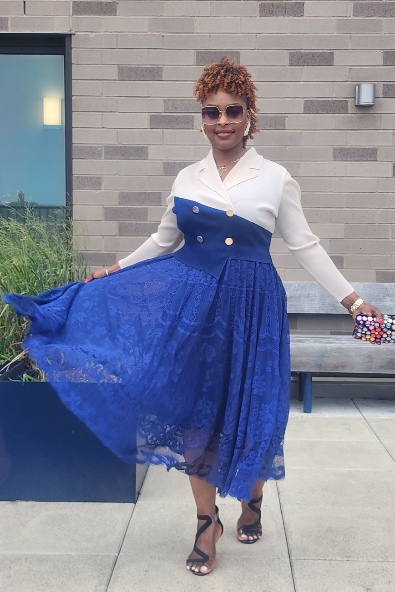 GRACE WALK 1PC DRESS/ BLUE