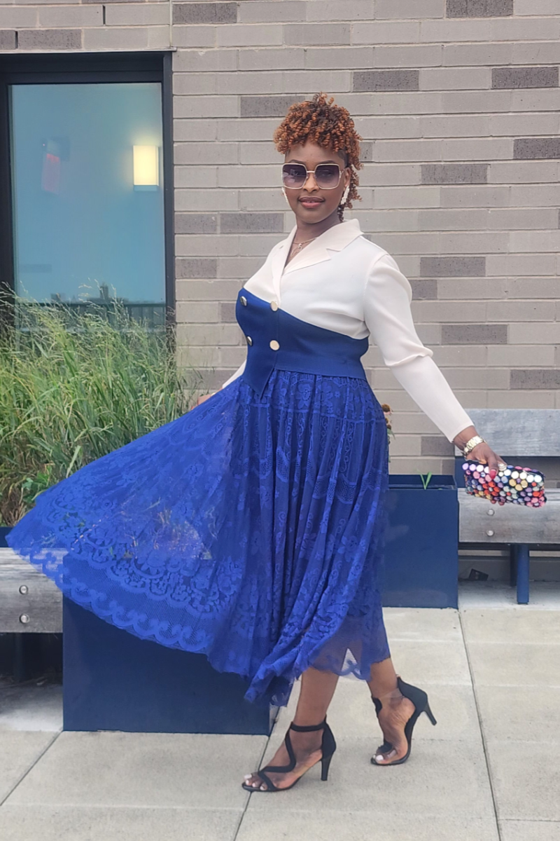 GRACE WALK 1PC DRESS/ BLUE