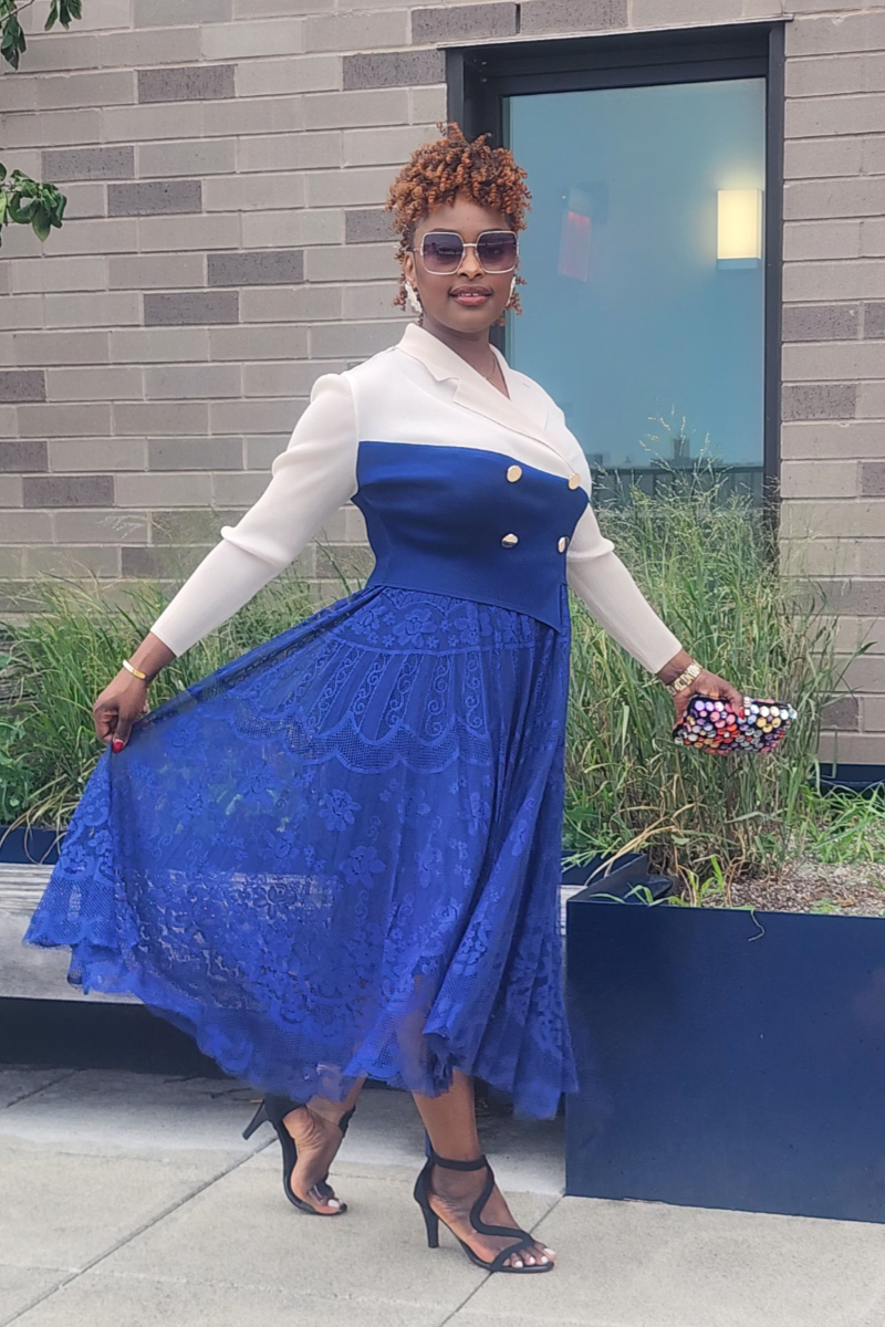 GRACE WALK 1PC DRESS/ BLUE