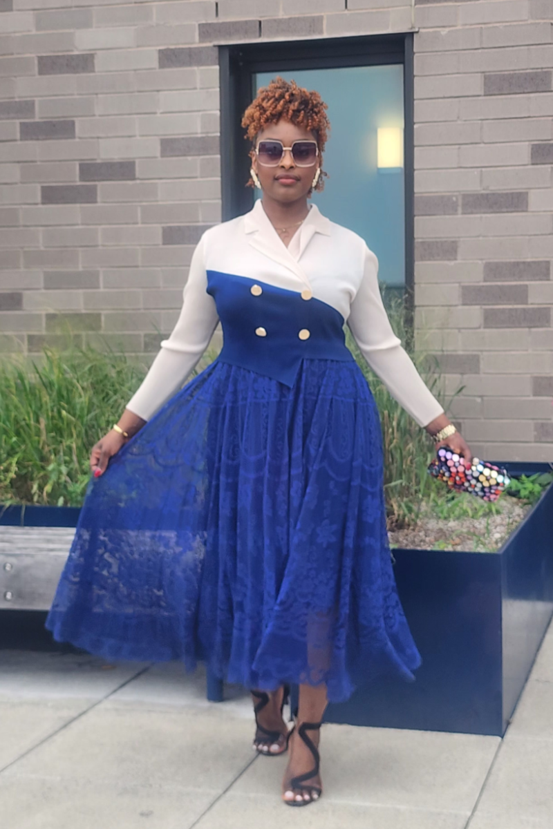 GRACE WALK 1PC DRESS/ BLUE