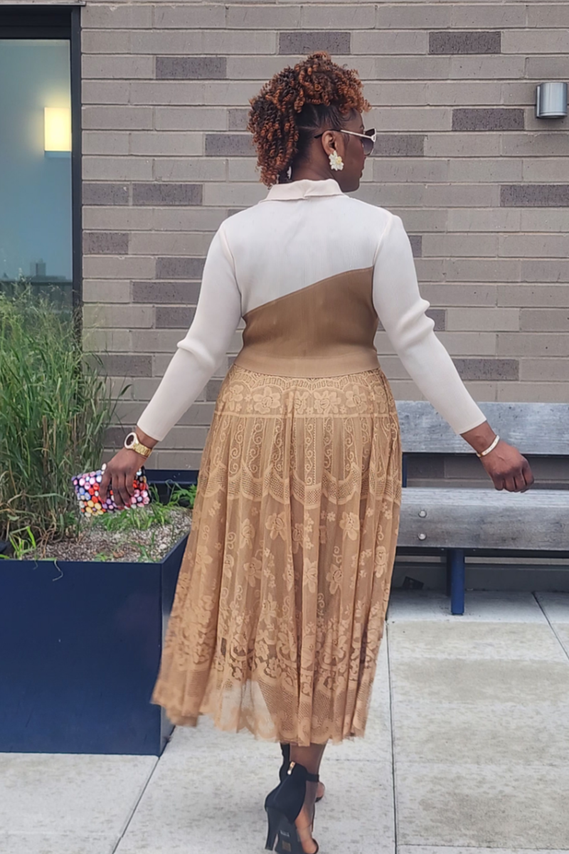 GRACE WALK 1PC DRESS/ COFFEE