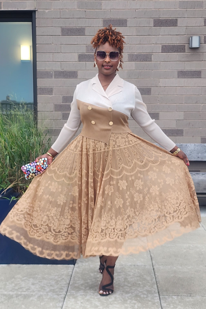 GRACE WALK 1PC DRESS/ COFFEE