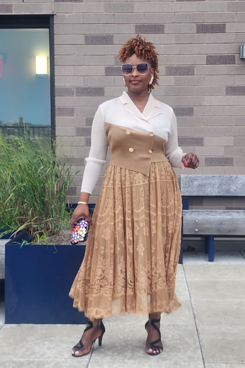 GRACE WALK 1PC DRESS/ COFFEE