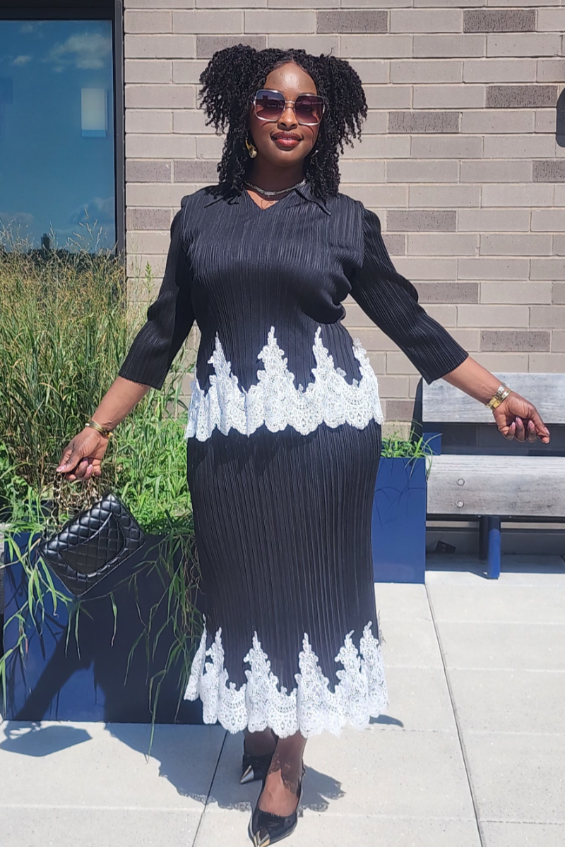 JOY 2PC SKIRT SET/ BLACK
