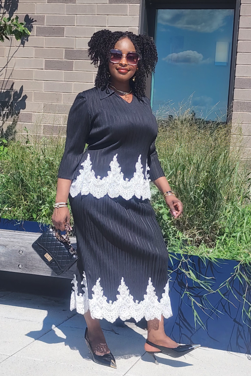 JOY 2PC SKIRT SET/ BLACK