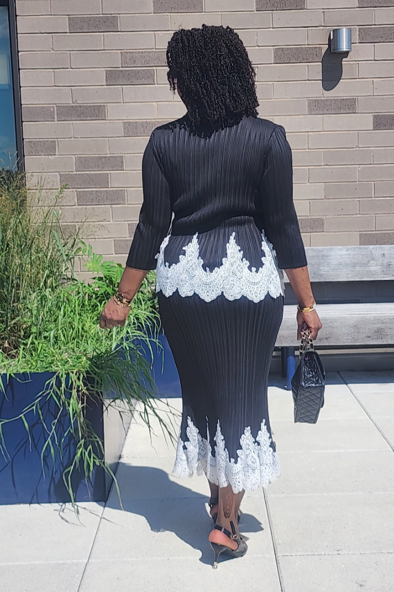 JOY 2PC SKIRT SET/ BLACK