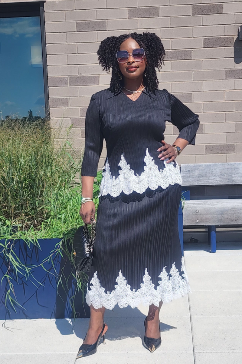 JOY 2PC SKIRT SET/ BLACK