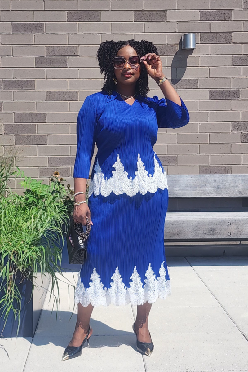 JOY 2PC SKIRT SET/ BLUE