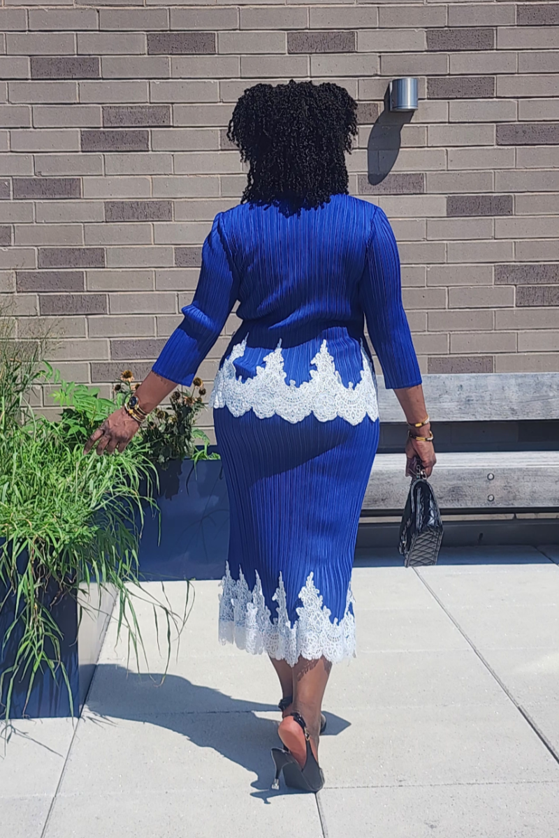 JOY 2PC SKIRT SET/ BLUE