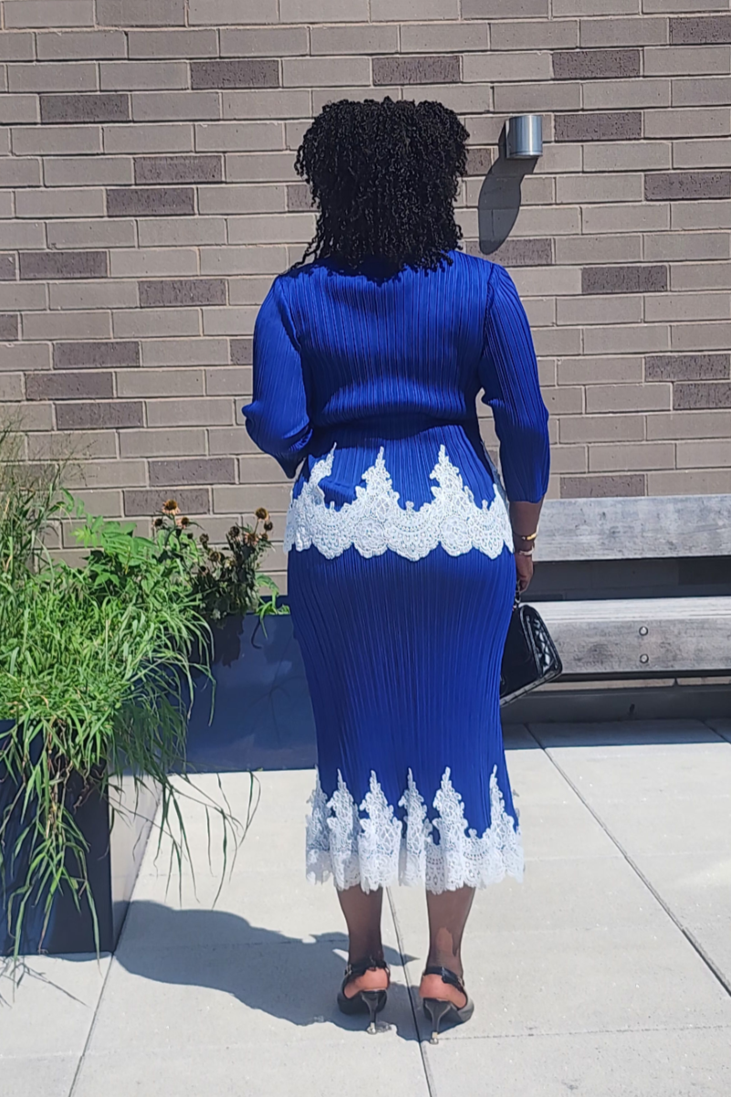 JOY 2PC SKIRT SET/ BLUE