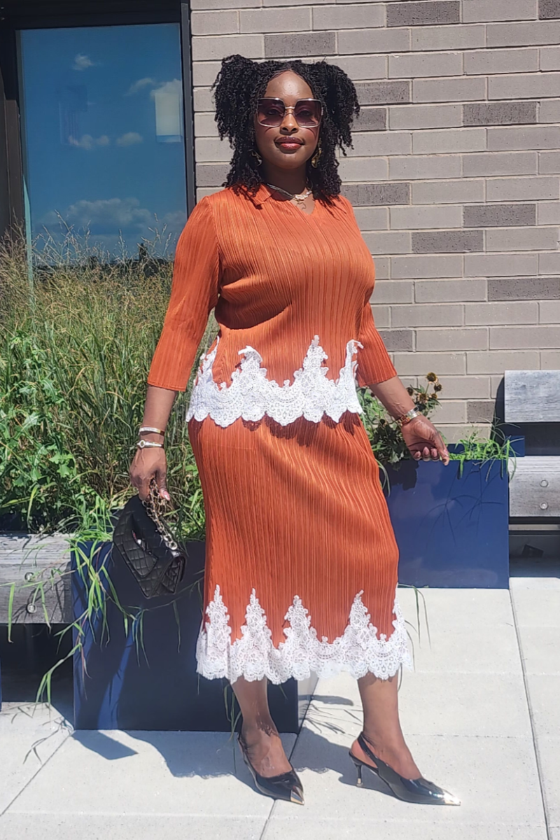 JOY 2PC SKIRT SET/ CARAMEL