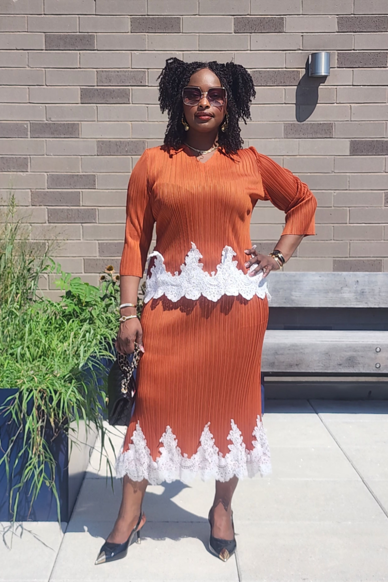 JOY 2PC SKIRT SET/ CARAMEL