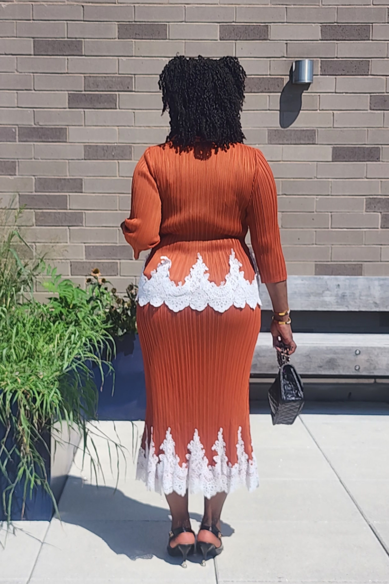 JOY 2PC SKIRT SET/ CARAMEL
