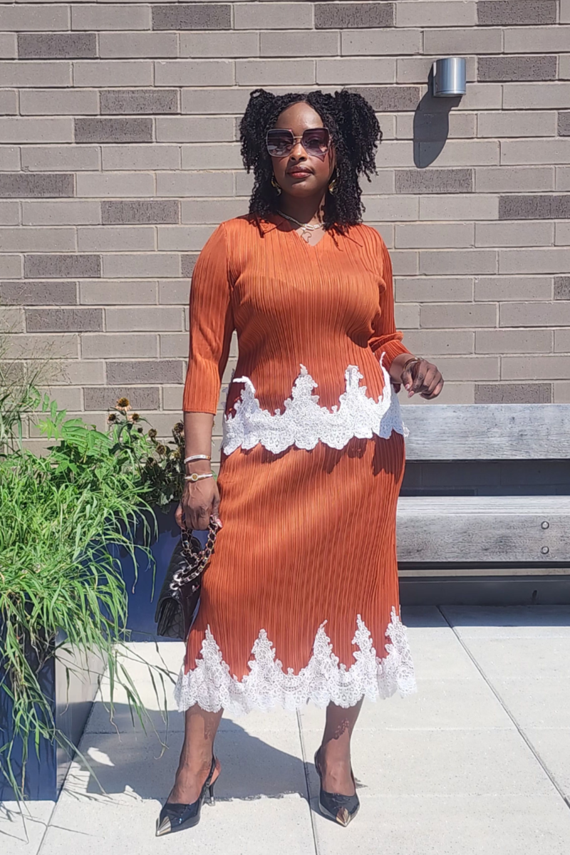 JOY 2PC SKIRT SET/ CARAMEL