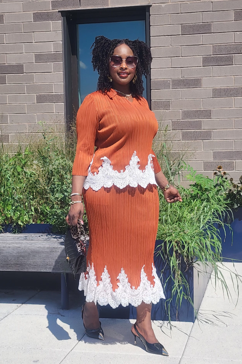 JOY 2PC SKIRT SET/ CARAMEL