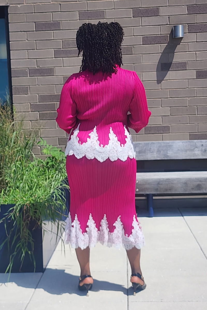 JOY 2PC SKIRT SET/ PINK