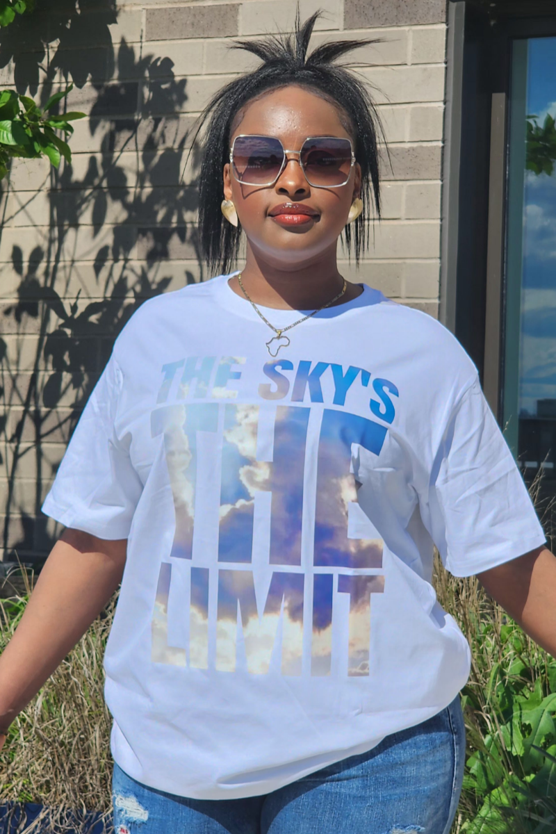 SKY / WHITE TEE UNISEX