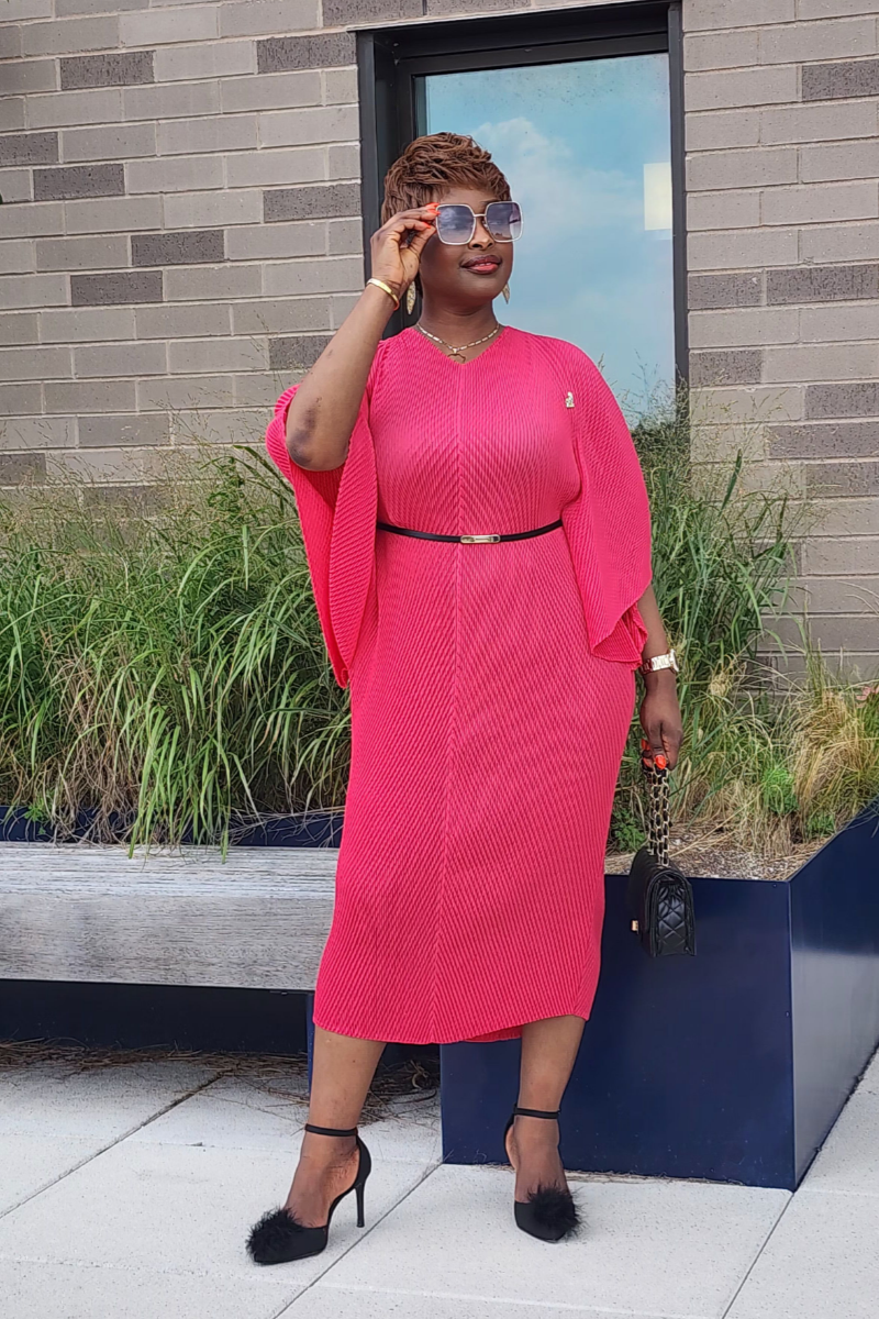 ADMIRABLE DRESS/PINK-RED