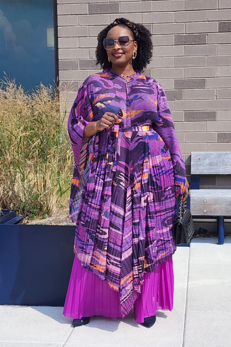 FOLIAGE PANT SET/ PURPLE