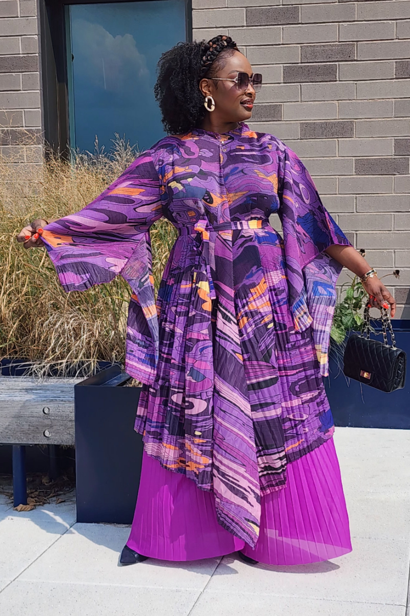 FOLIAGE PANT SET/ PURPLE