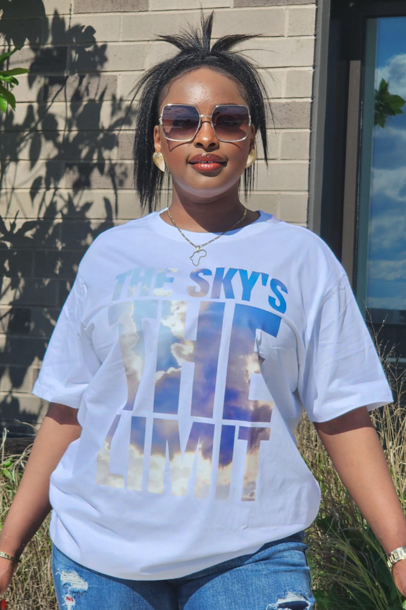SKY / WHITE TEE UNISEX