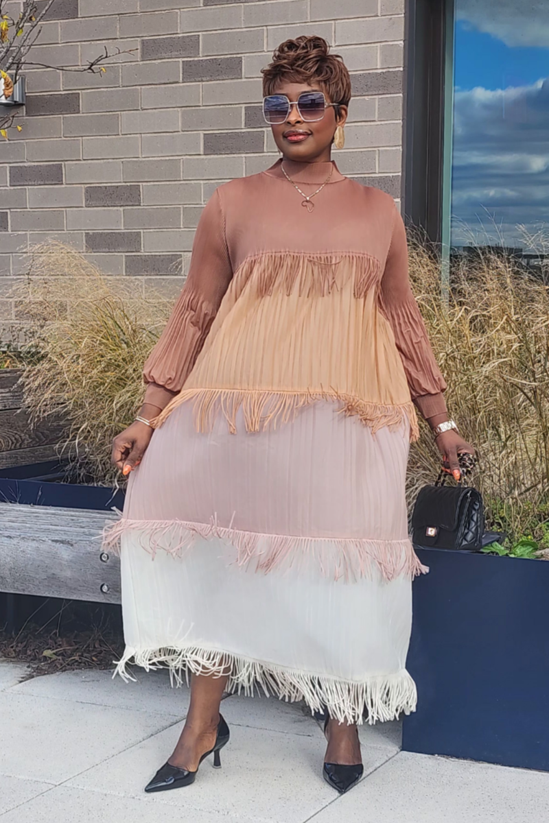 CHARMING DRESS BROWN SHADE