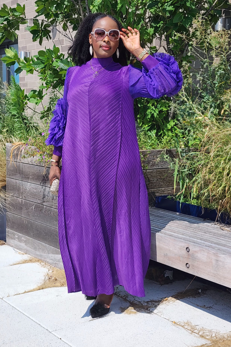 MAJESTY DRESS PURPLE-BLUE