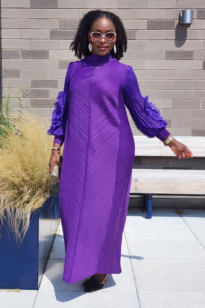 MAJESTY DRESS PURPLE-BLUE